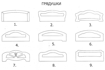 Образцы кроватных грядушек из (МДФ 30мм) 